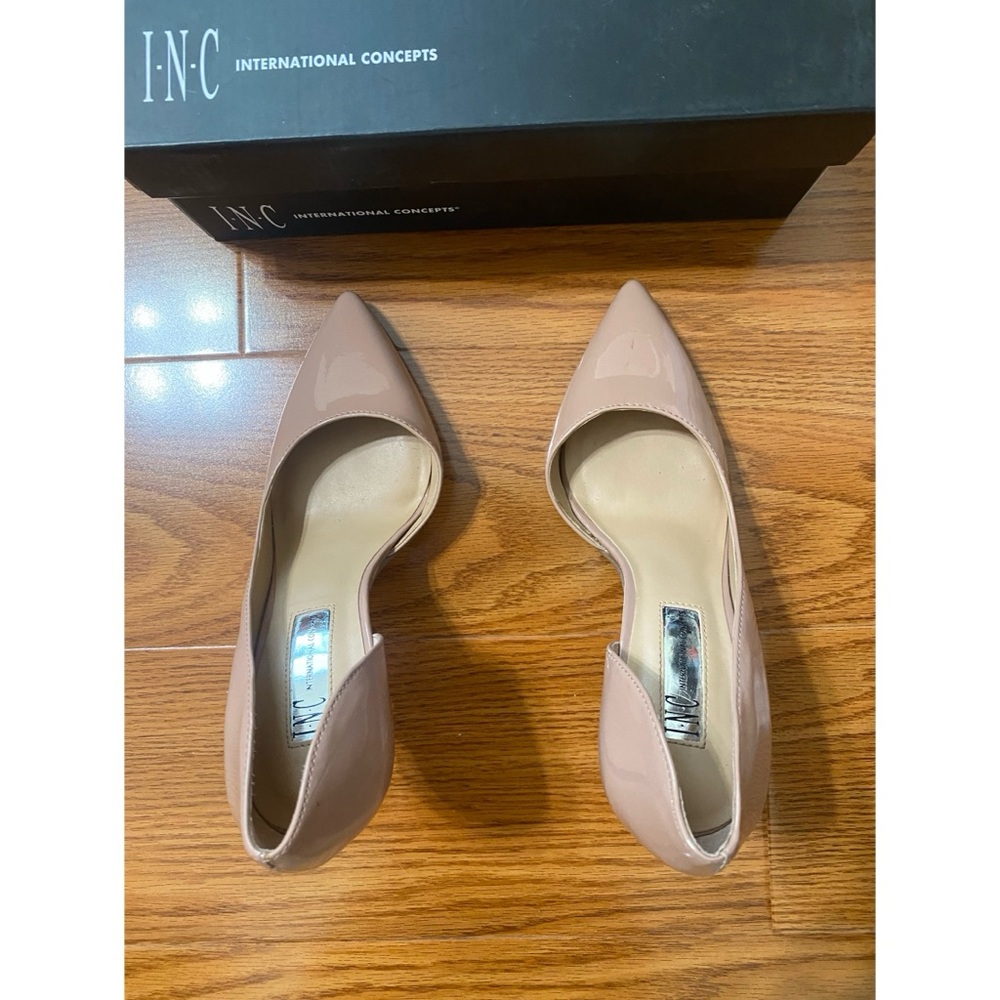 INC International Concepts Women's Nude Pointed Flats